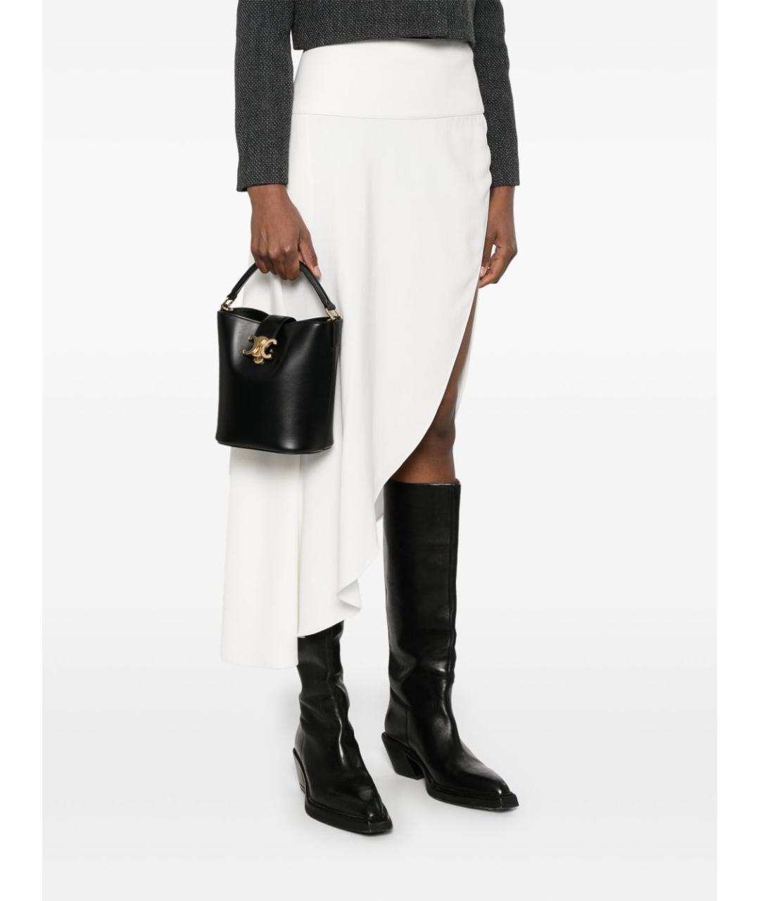 CELINE Черная кожаная сумка тоут, фото 5