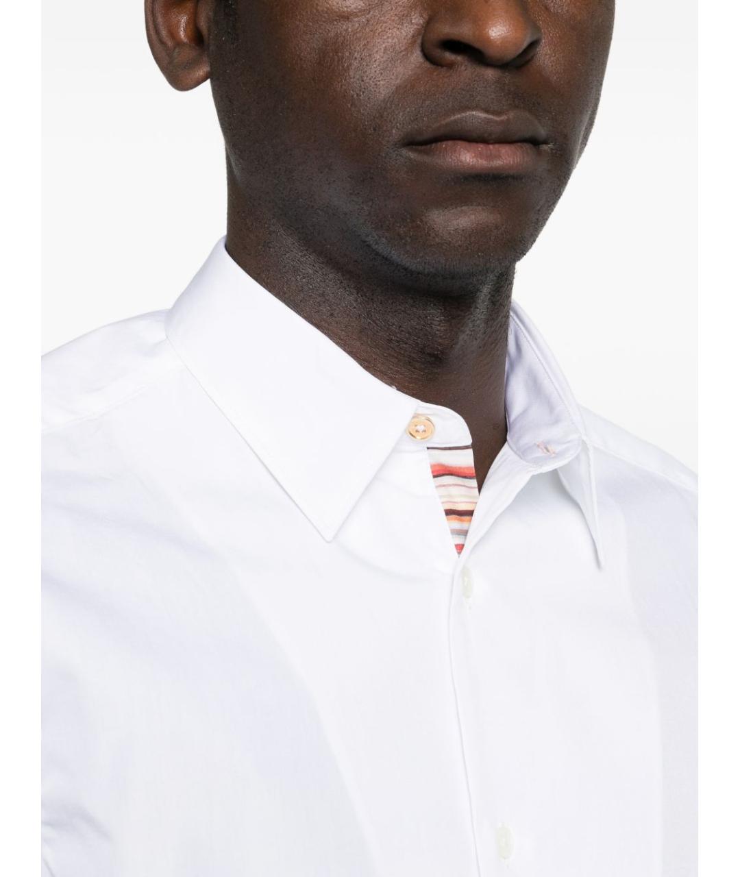 PAUL SMITH Белая хлопковая классическая рубашка, фото 4