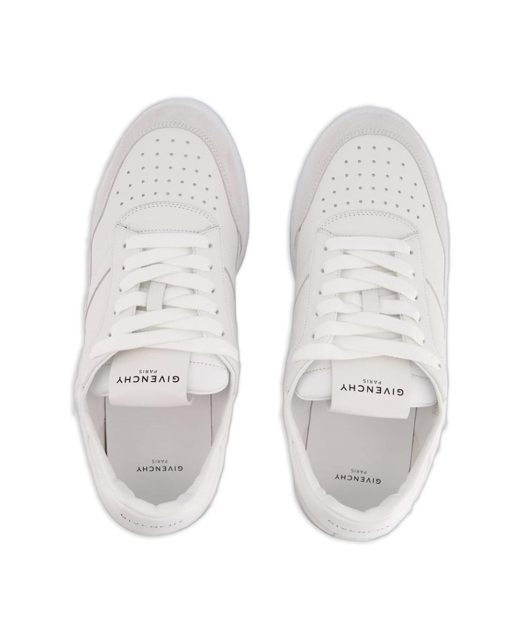 GIVENCHY Белые кожаные низкие кроссовки / кеды, фото 4