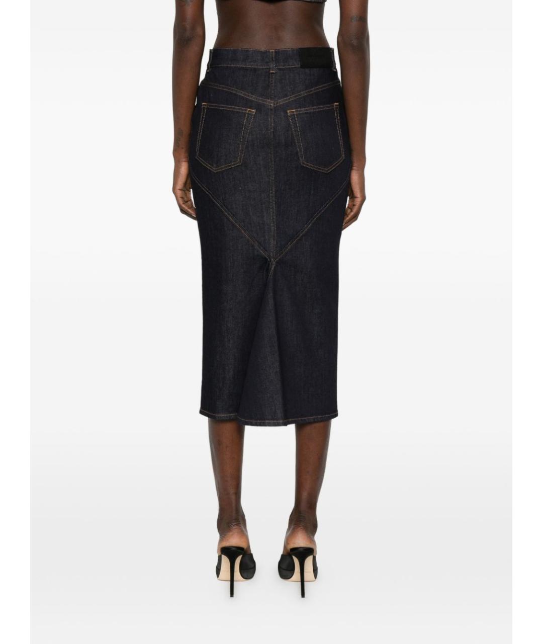 GIVENCHY Синяя деним юбка миди, фото 5