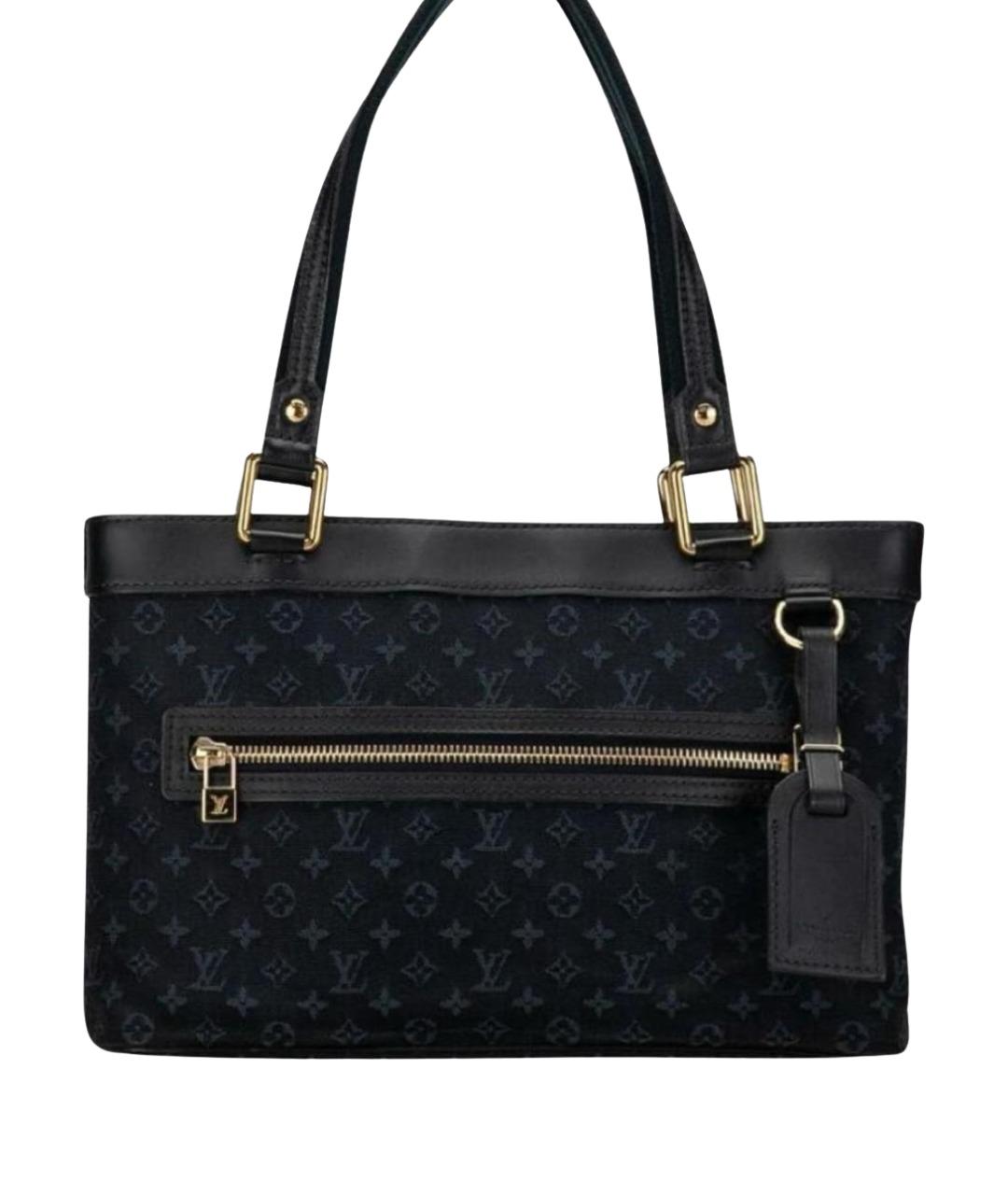 LOUIS VUITTON Темно-синяя тканевая сумка через плечо, фото 1