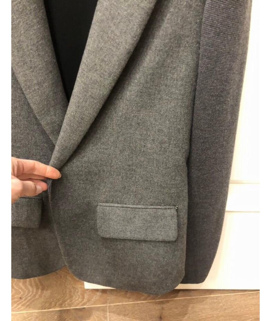 SPORT MAX CODE Серый шерстяной жакет/пиджак, фото 5