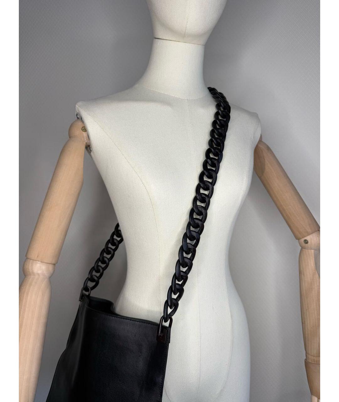 GUCCI Черная кожаная сумка через плечо, фото 8