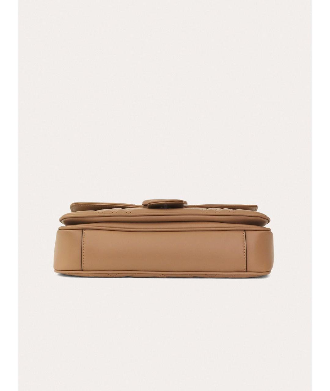 GUCCI Бежевая кожаная сумка через плечо, фото 6