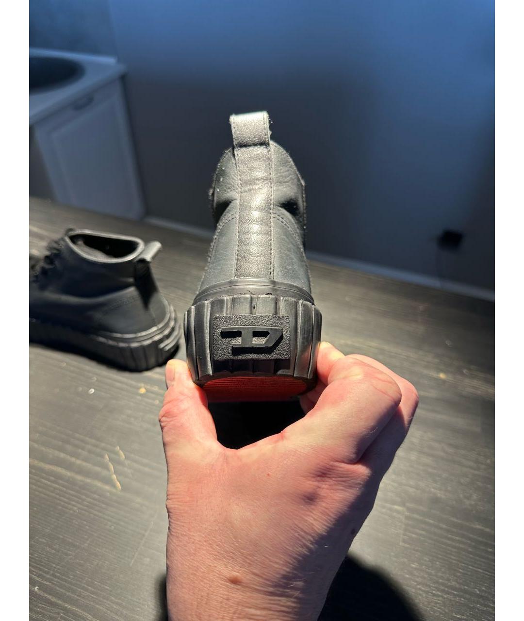 DIESEL Черные кожаные ботинки, фото 3