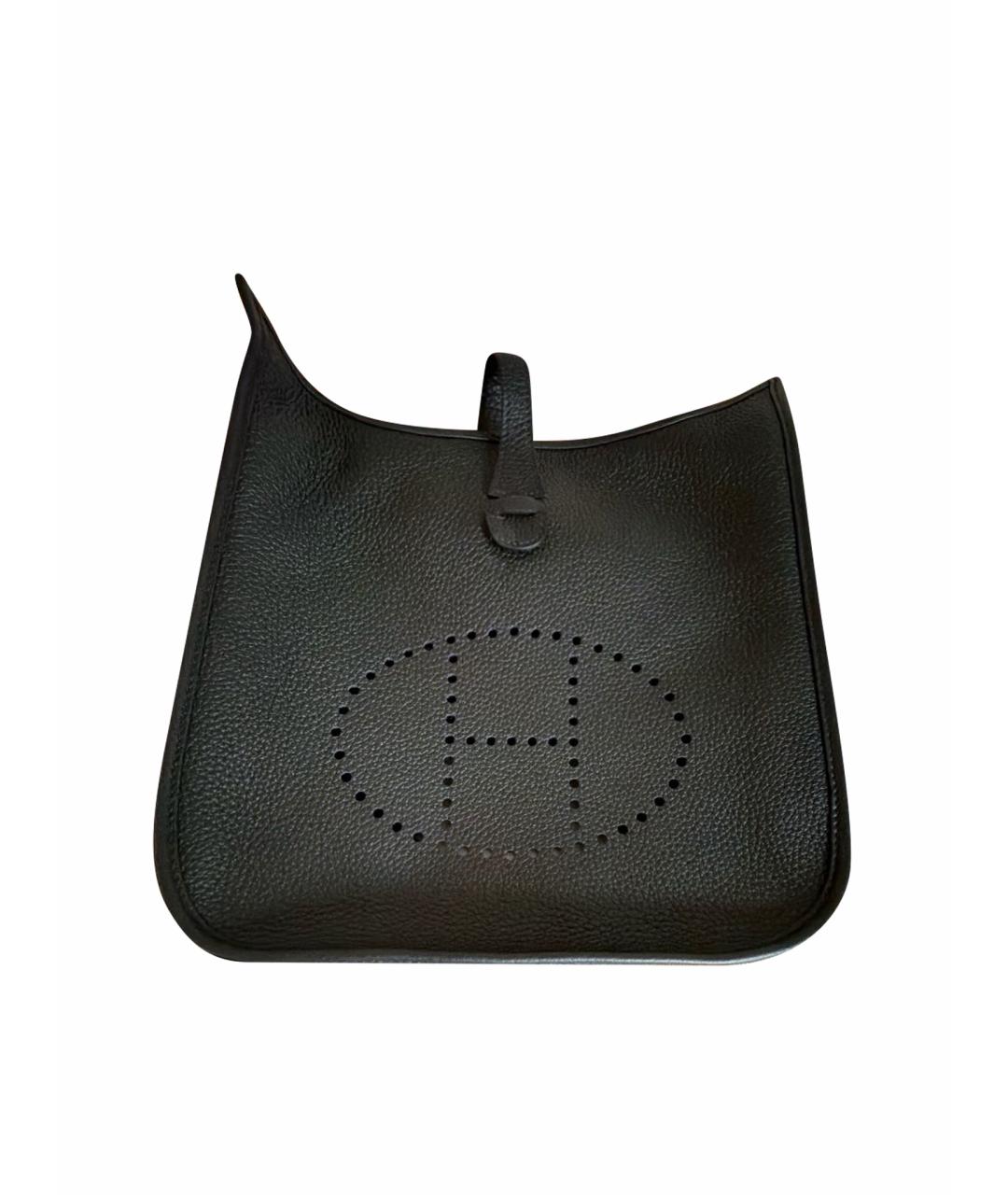 HERMES Черная кожаная сумка через плечо, фото 1