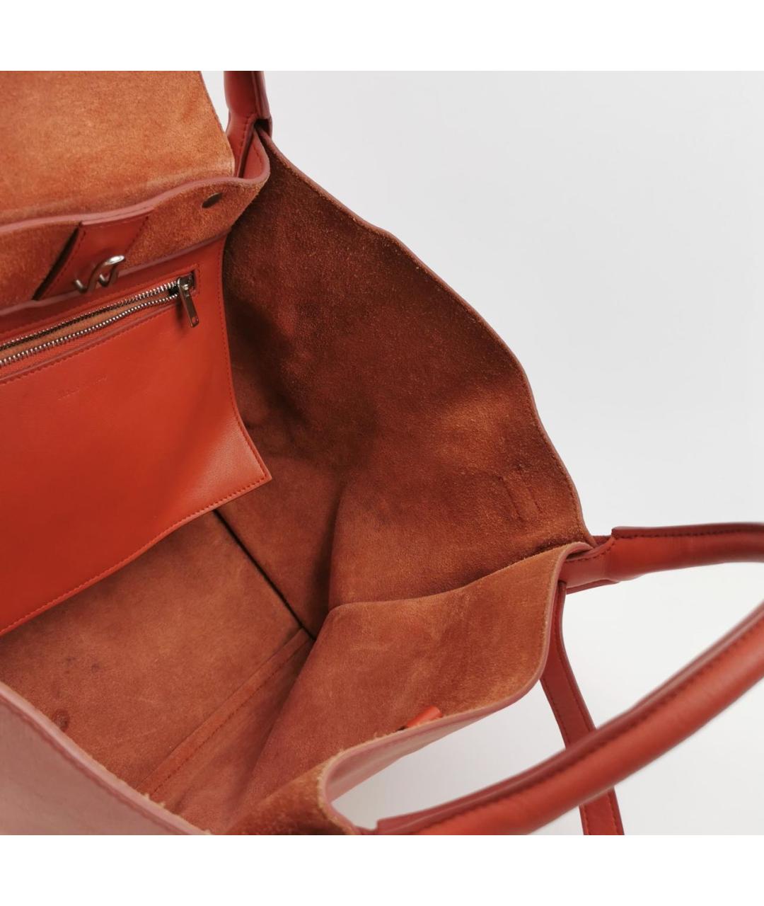 CELINE Коричневая кожаная сумка через плечо, фото 4