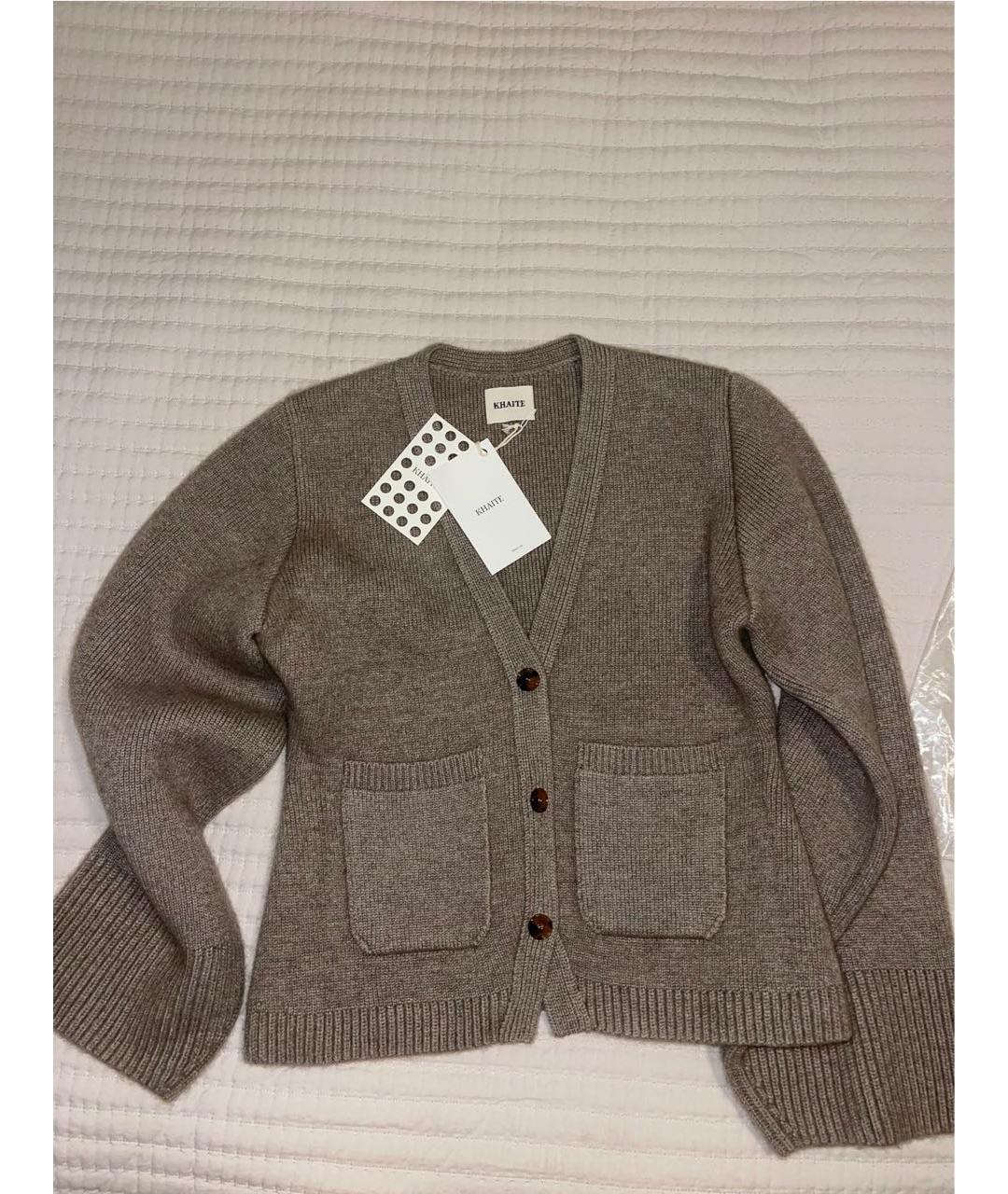 KHAITE Бежевый кашемировый кардиган, фото 2