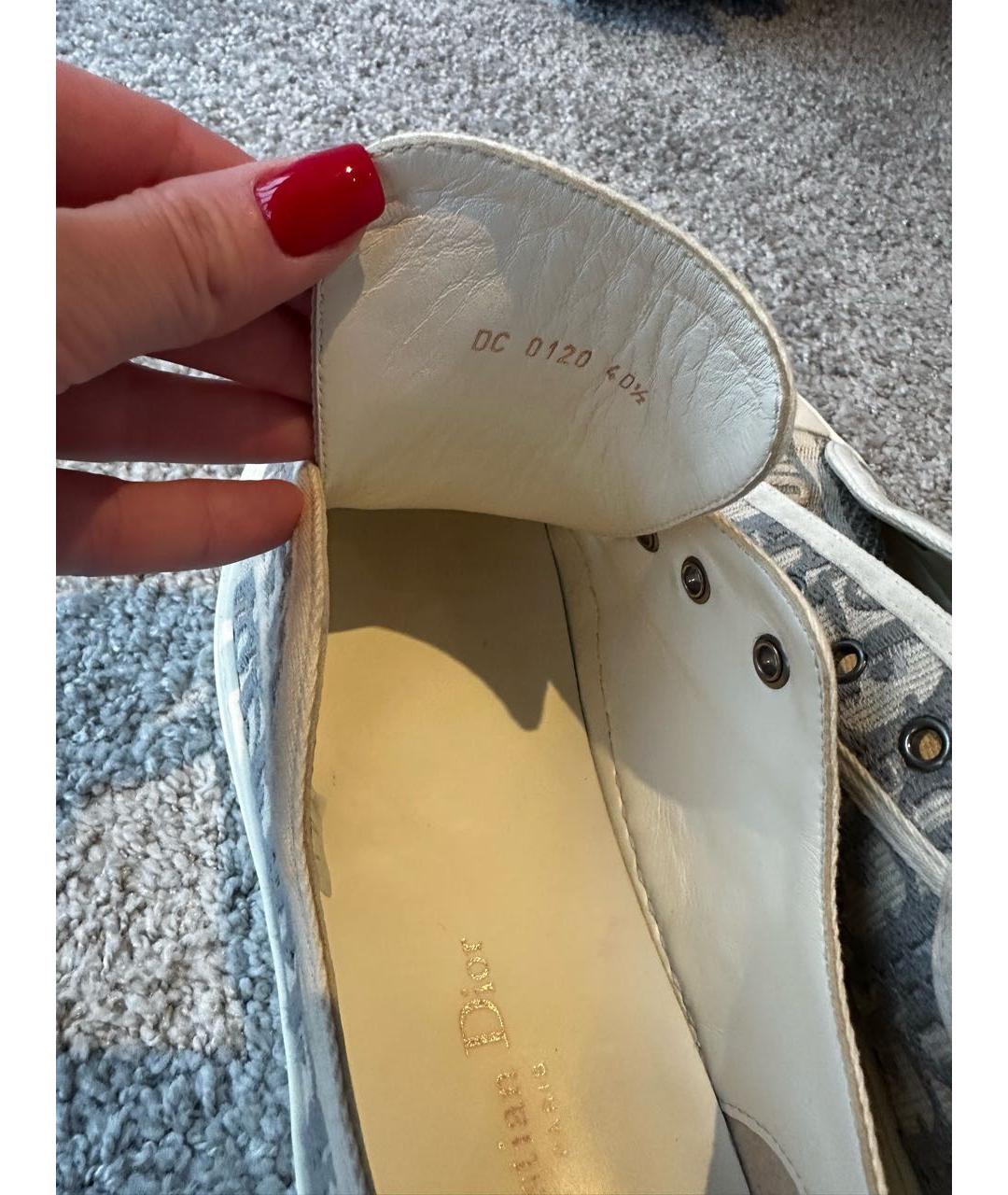 CHRISTIAN DIOR Серые текстильные кеды, фото 8