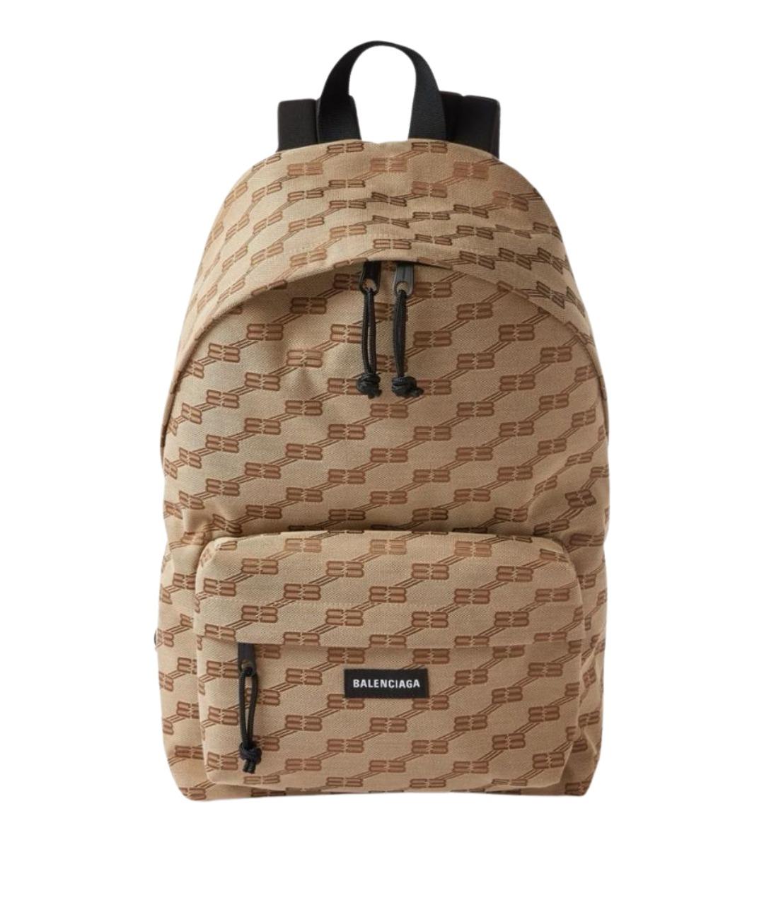 BALENCIAGA Бежевый тканевый рюкзак, фото 1