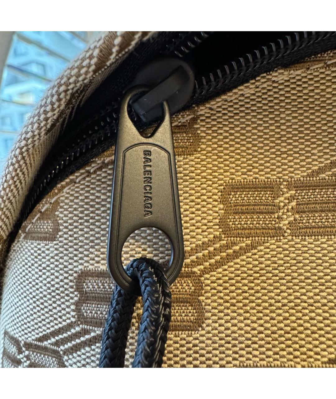 BALENCIAGA Бежевый тканевый рюкзак, фото 6
