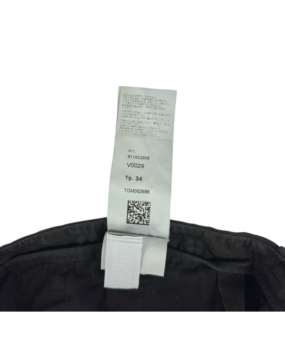 STONE ISLAND Черные хлопко-эластановые повседневные брюки, фото 6