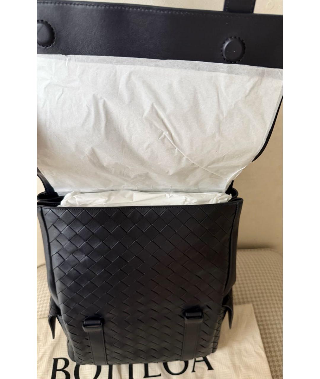 BOTTEGA VENETA Черный кожаный рюкзак, фото 5