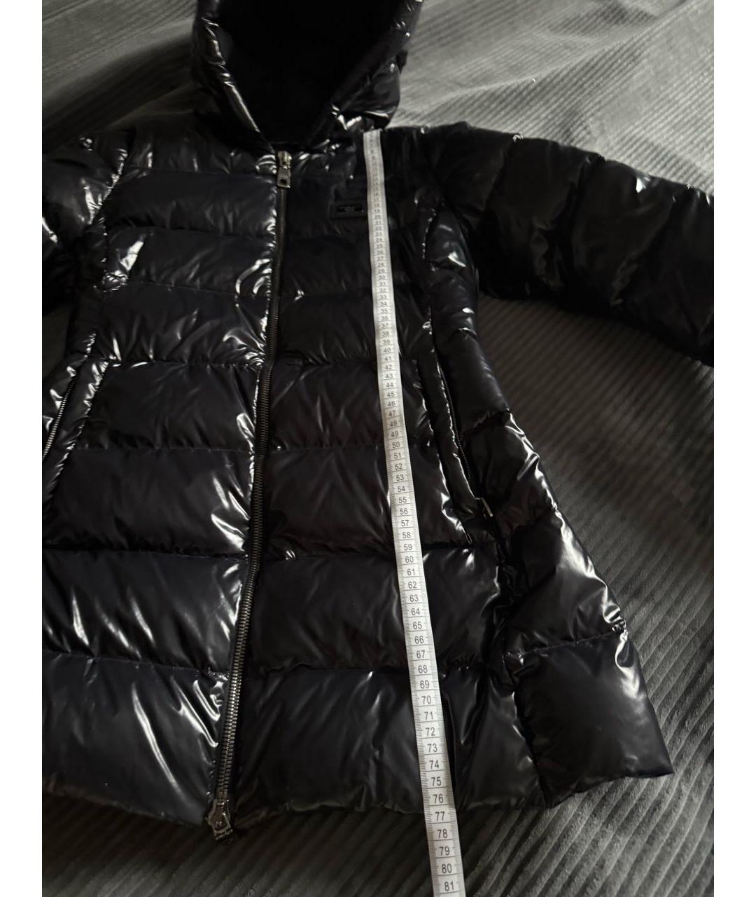 DOLCE&GABBANA Черный полиэстеровый пуховик, фото 4