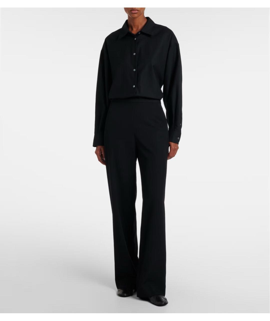 THE ROW Черные шелковые прямые брюки, фото 2