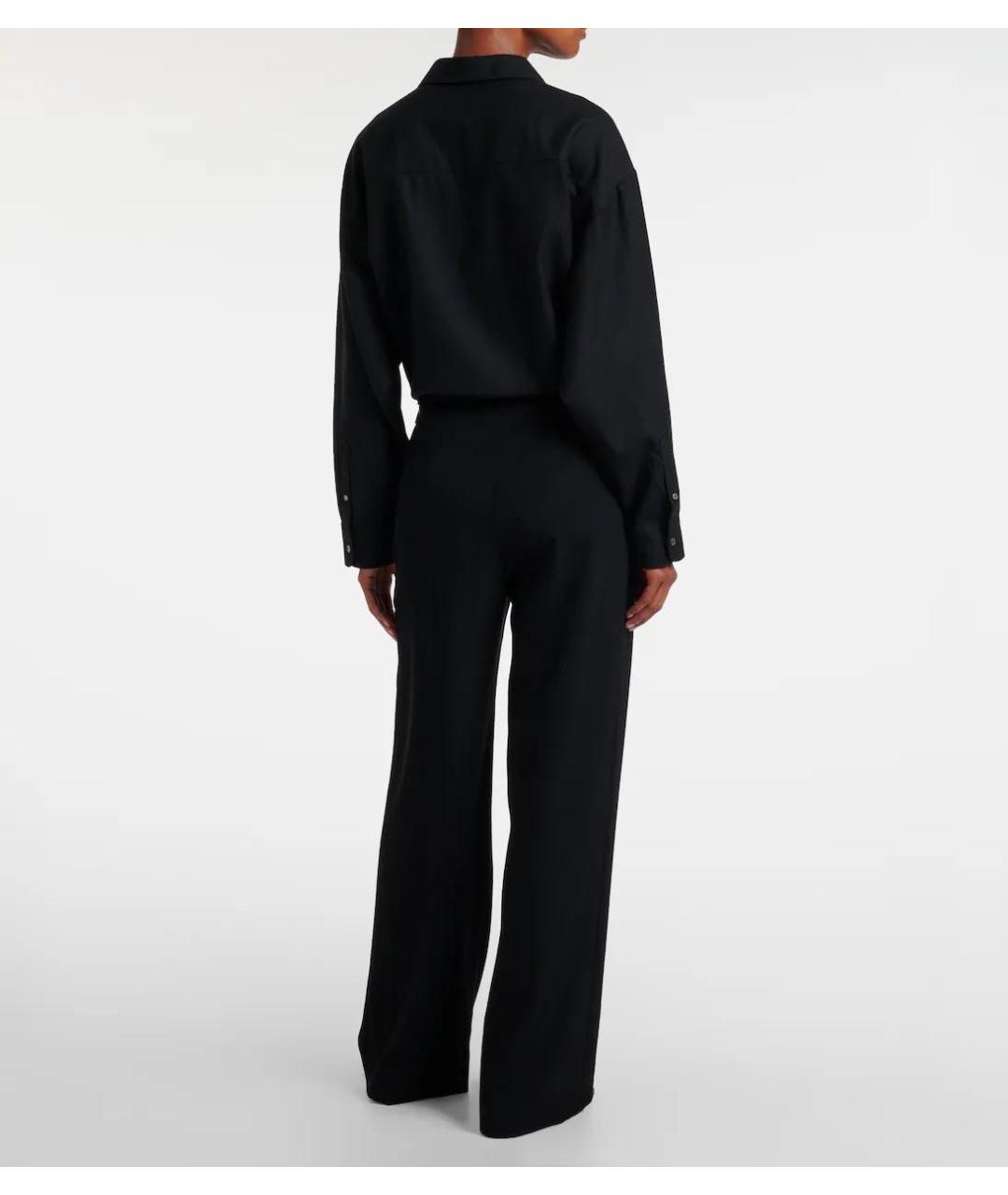 THE ROW Черные шелковые прямые брюки, фото 3
