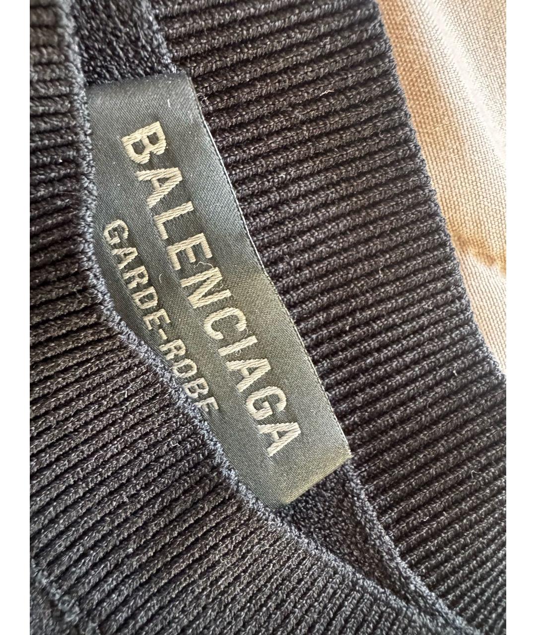 BALENCIAGA Черное вискозное повседневное платье, фото 3