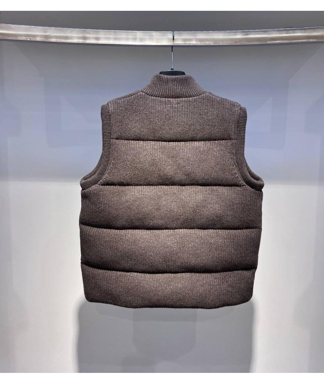 MC2 SAINT BARTH Коричневый шерстяной жилет, фото 2