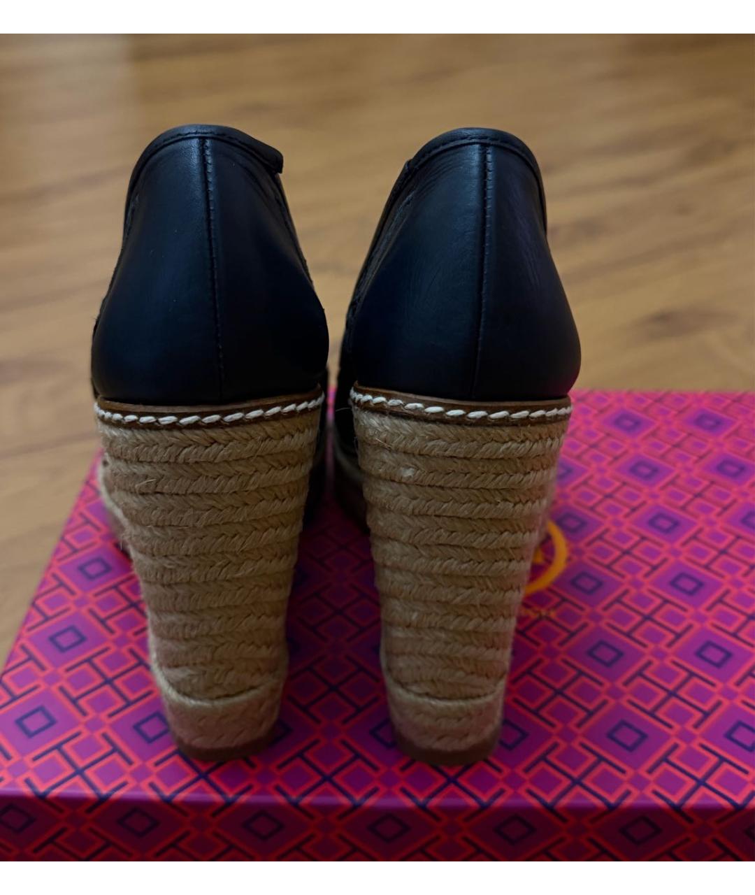 TORY BURCH Черные текстильные туфли, фото 4