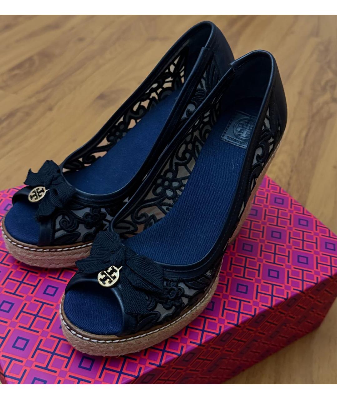 TORY BURCH Черные текстильные туфли, фото 7