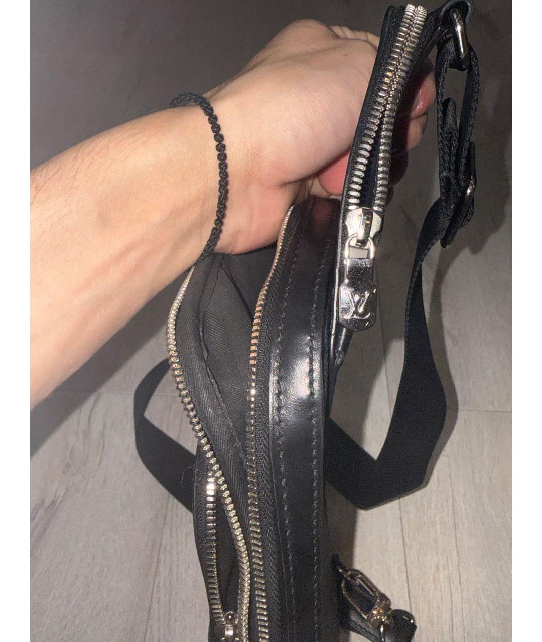 LOUIS VUITTON Черная барсетка, фото 4