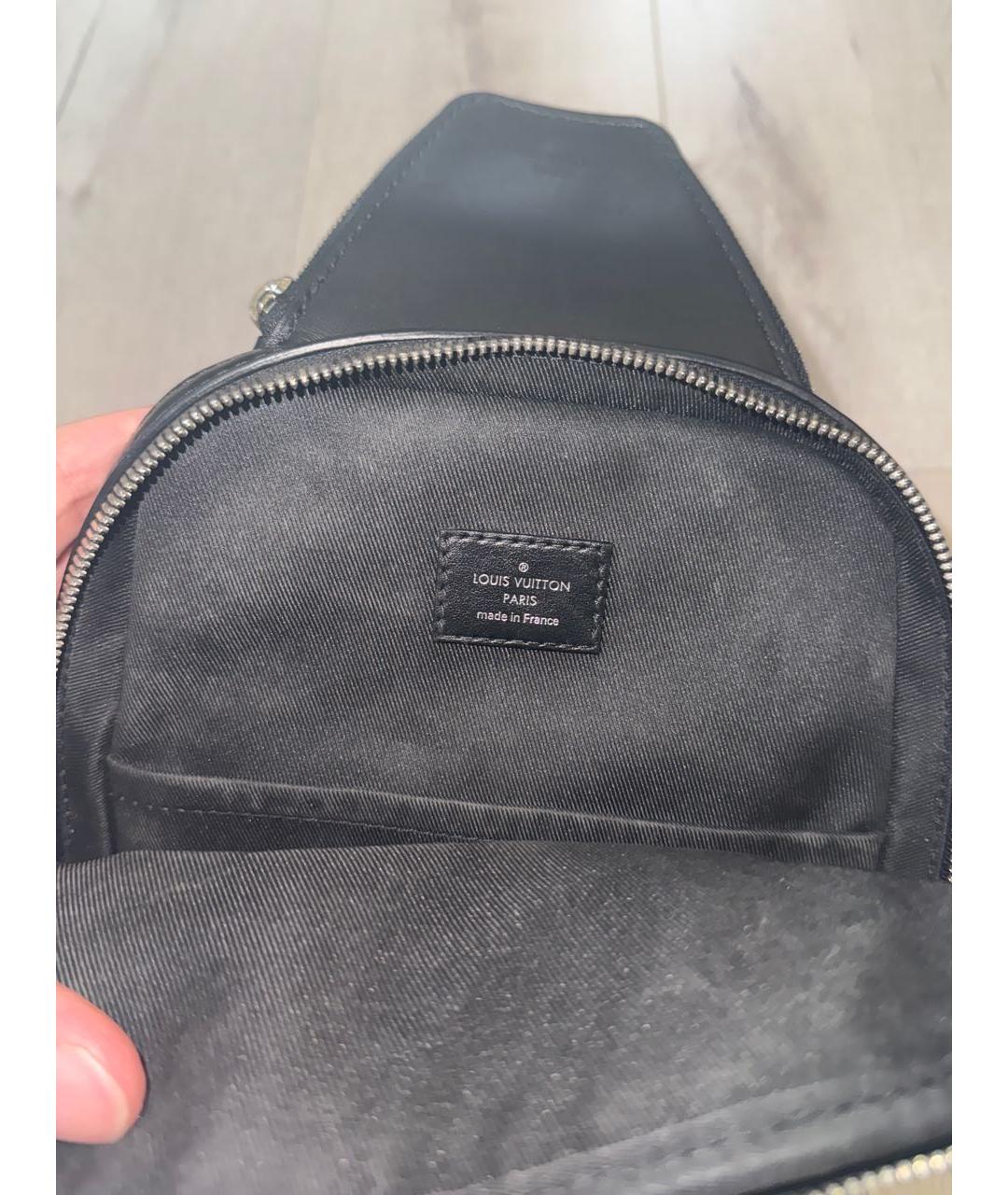 LOUIS VUITTON Черная барсетка, фото 6