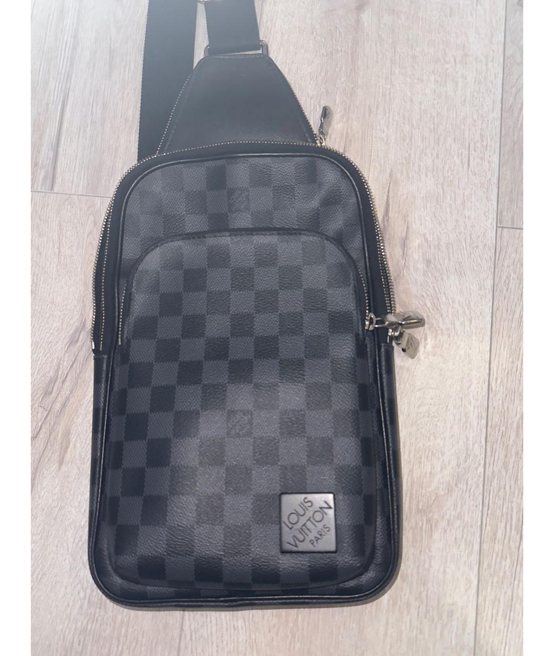 LOUIS VUITTON Черная барсетка, фото 2