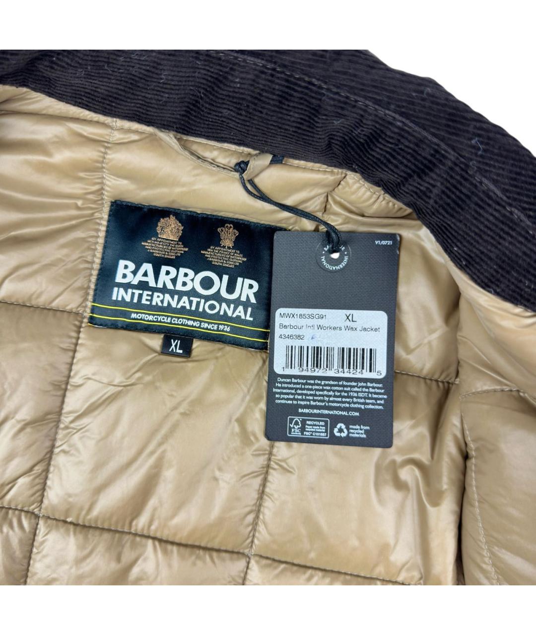 BARBOUR Антрацитовая хлопковая куртка, фото 6