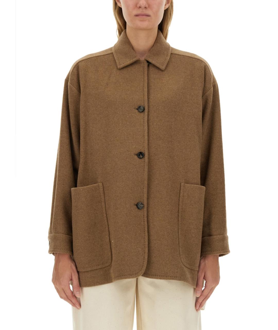 MAX MARA Коричневая шерстяная куртка, фото 5