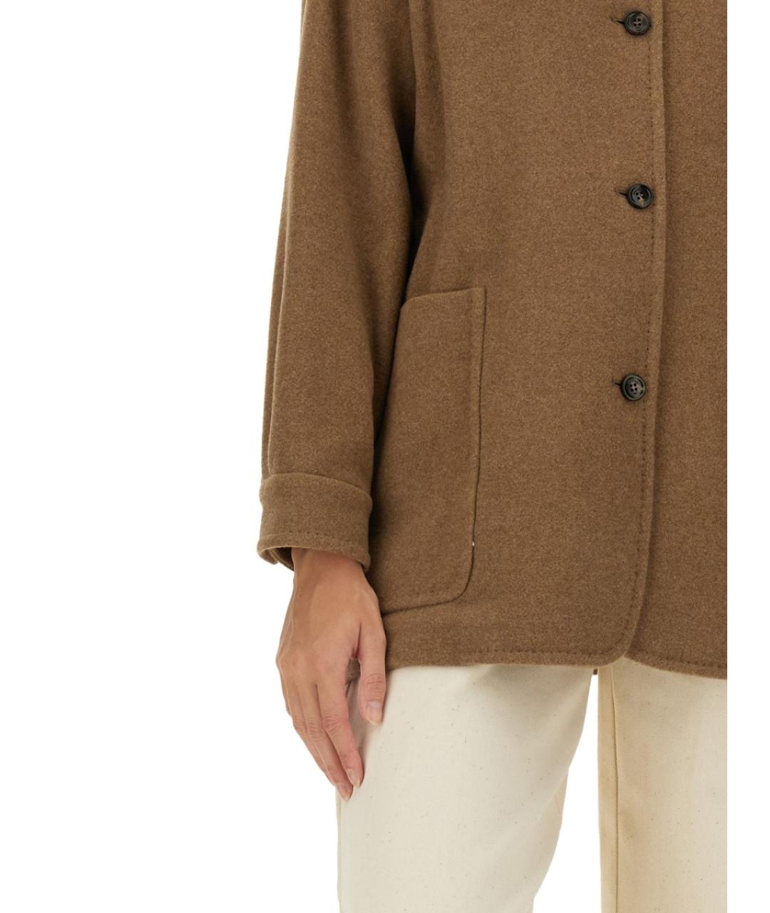 MAX MARA Коричневая шерстяная куртка, фото 4