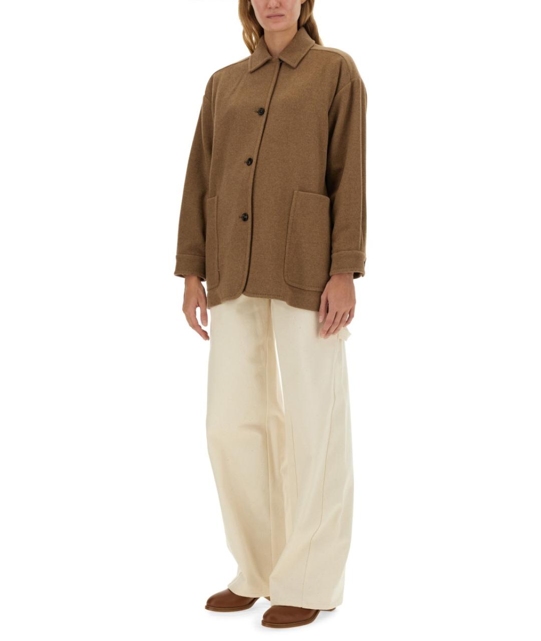 MAX MARA Коричневая шерстяная куртка, фото 2