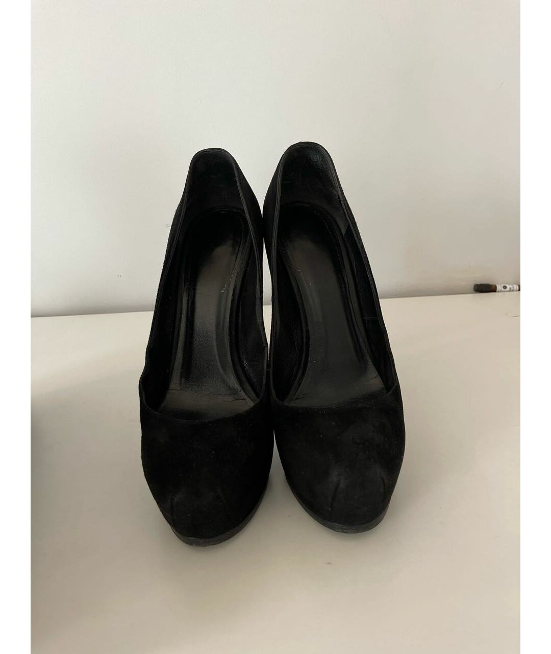 YVES SAINT LAURENT VINTAGE Черные замшевые туфли, фото 2