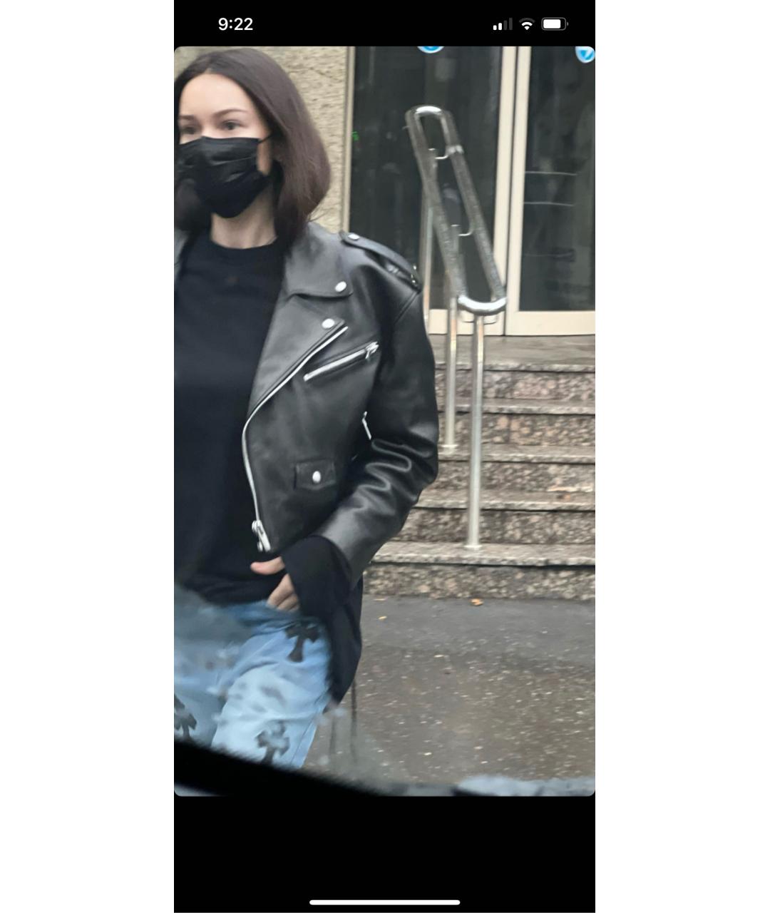 MAGDA BUTRYM Черная кожаная куртка, фото 2