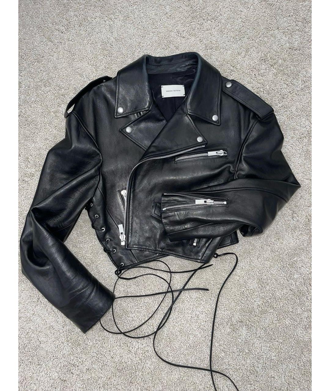 MAGDA BUTRYM Черная кожаная куртка, фото 5