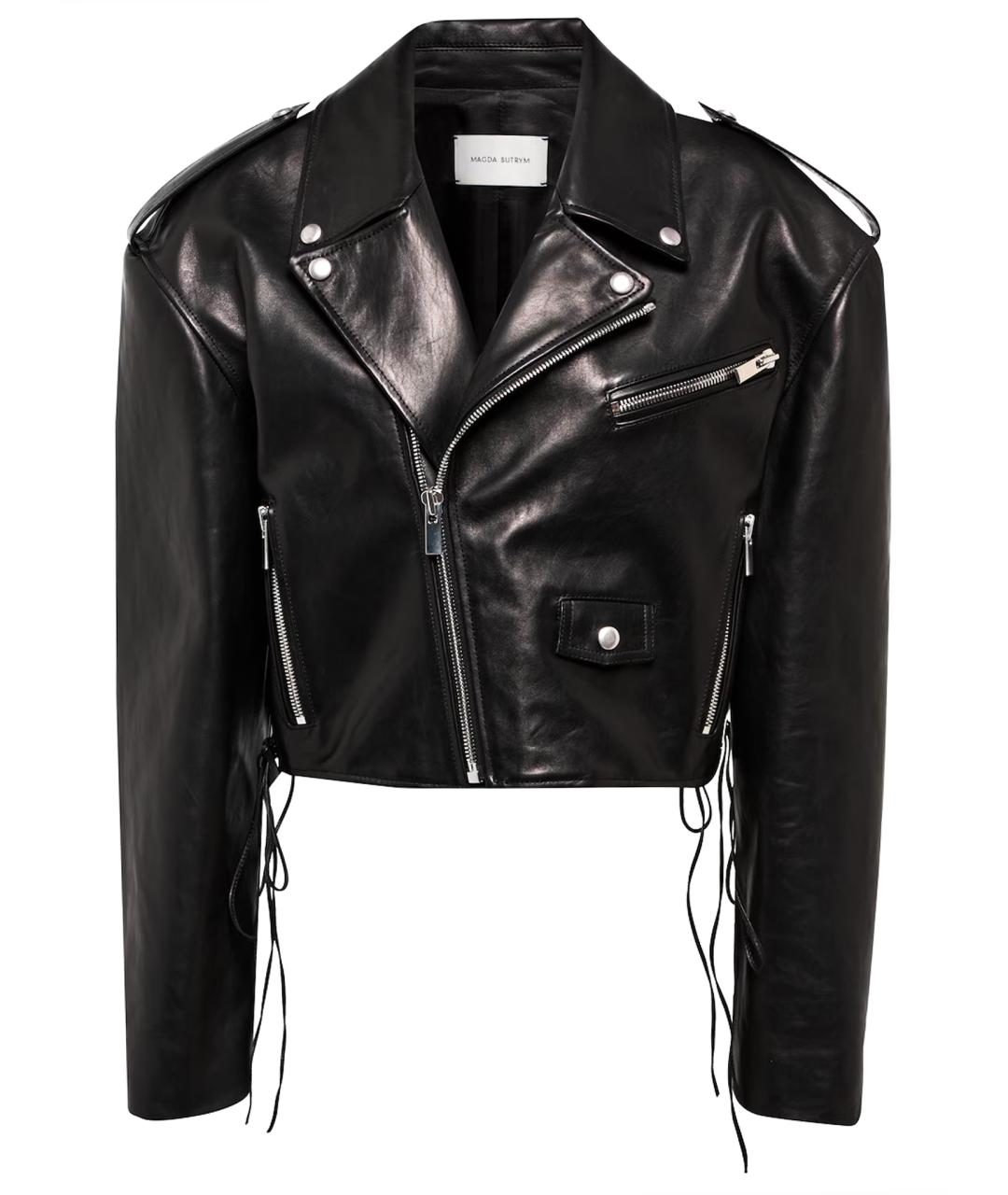 MAGDA BUTRYM Черная кожаная куртка, фото 1