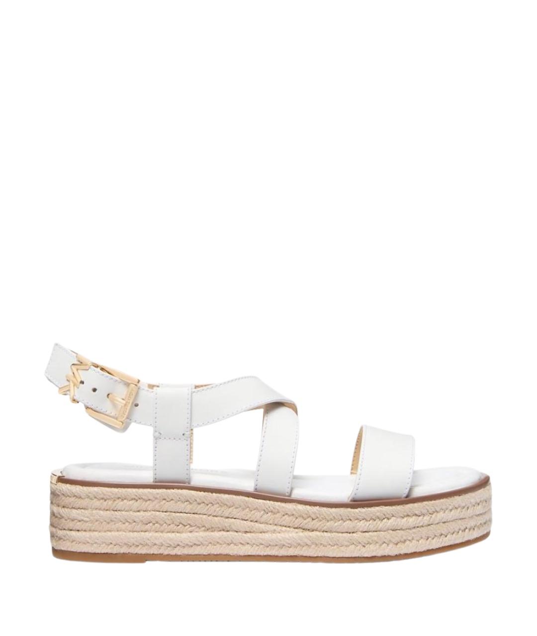 MICHAEL KORS Белые кожаные сандалии, фото 1