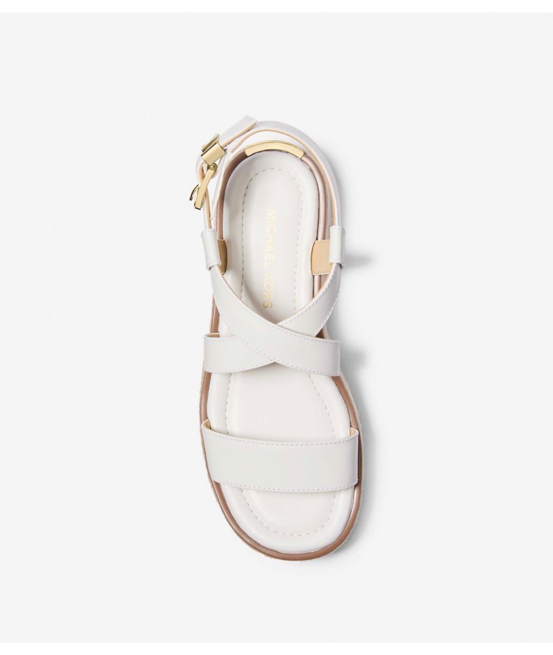 MICHAEL KORS Белые кожаные сандалии, фото 2