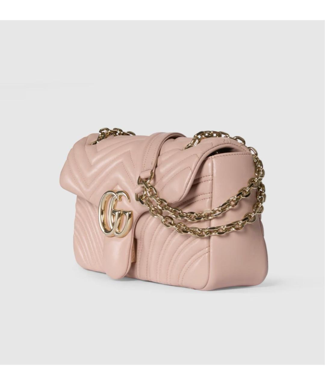 GUCCI Розовая кожаная сумка через плечо, фото 2