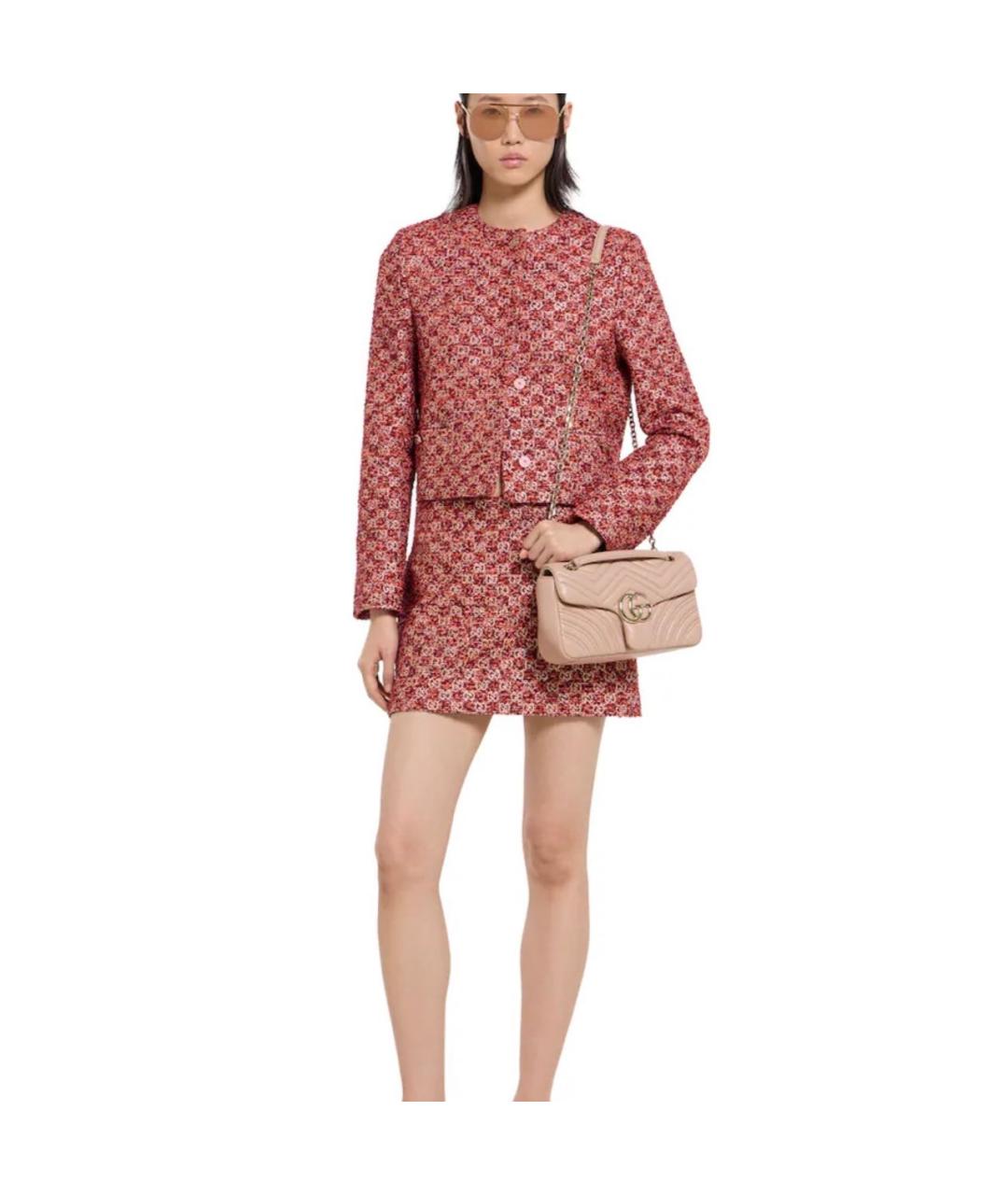 GUCCI Розовая кожаная сумка через плечо, фото 3