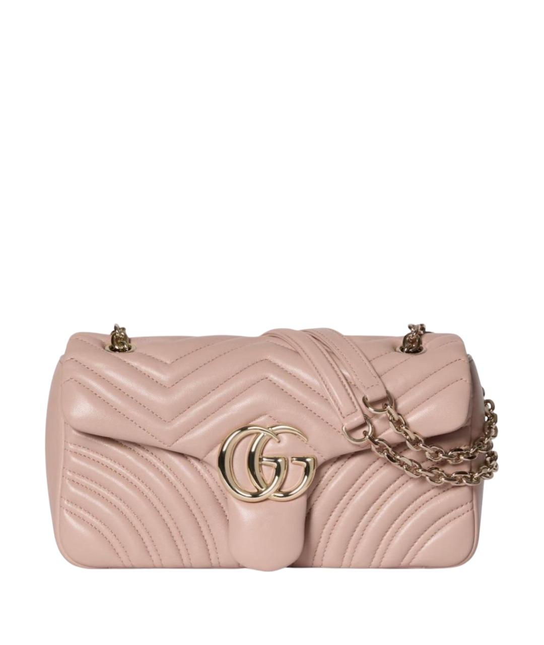 GUCCI Розовая кожаная сумка через плечо, фото 1