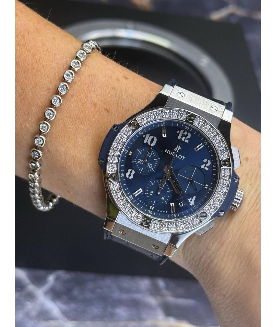 HUBLOT Синие металлические часы, фото 8