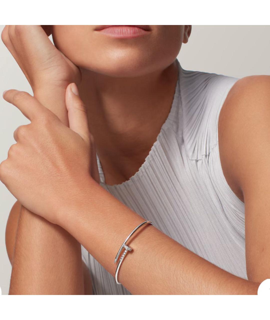 CARTIER Белый браслет из белого золота, фото 4