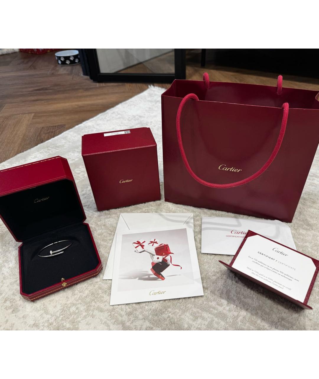 CARTIER Белый браслет из белого золота, фото 6