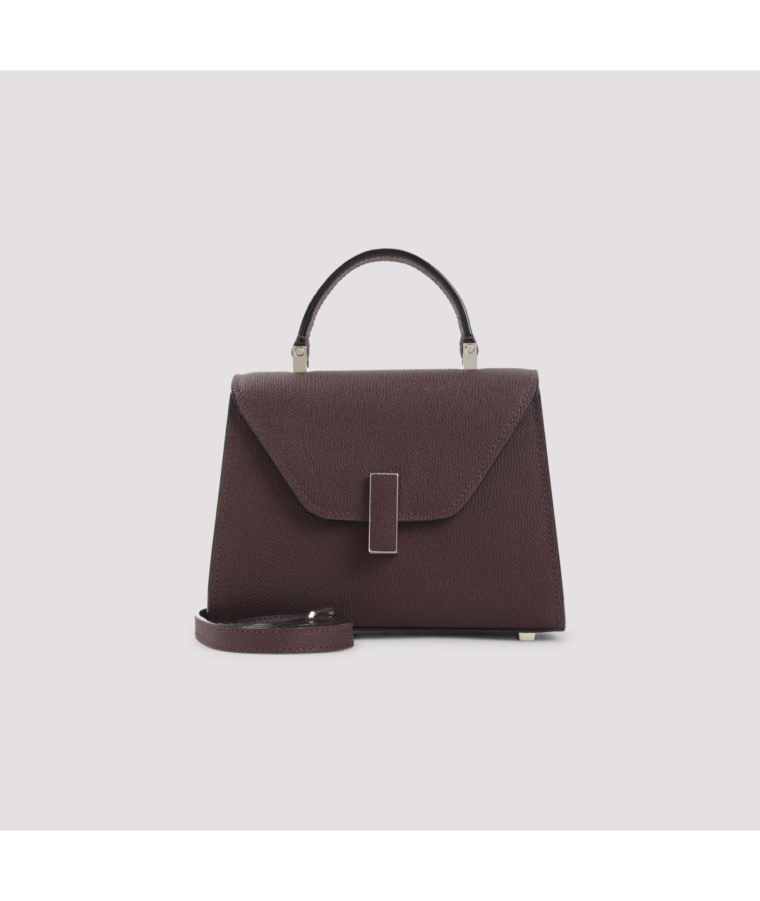 VALEXTRA Бордовая кожаная сумка тоут, фото 3