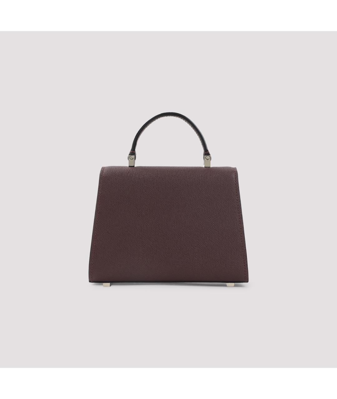 VALEXTRA Бордовая кожаная сумка тоут, фото 4