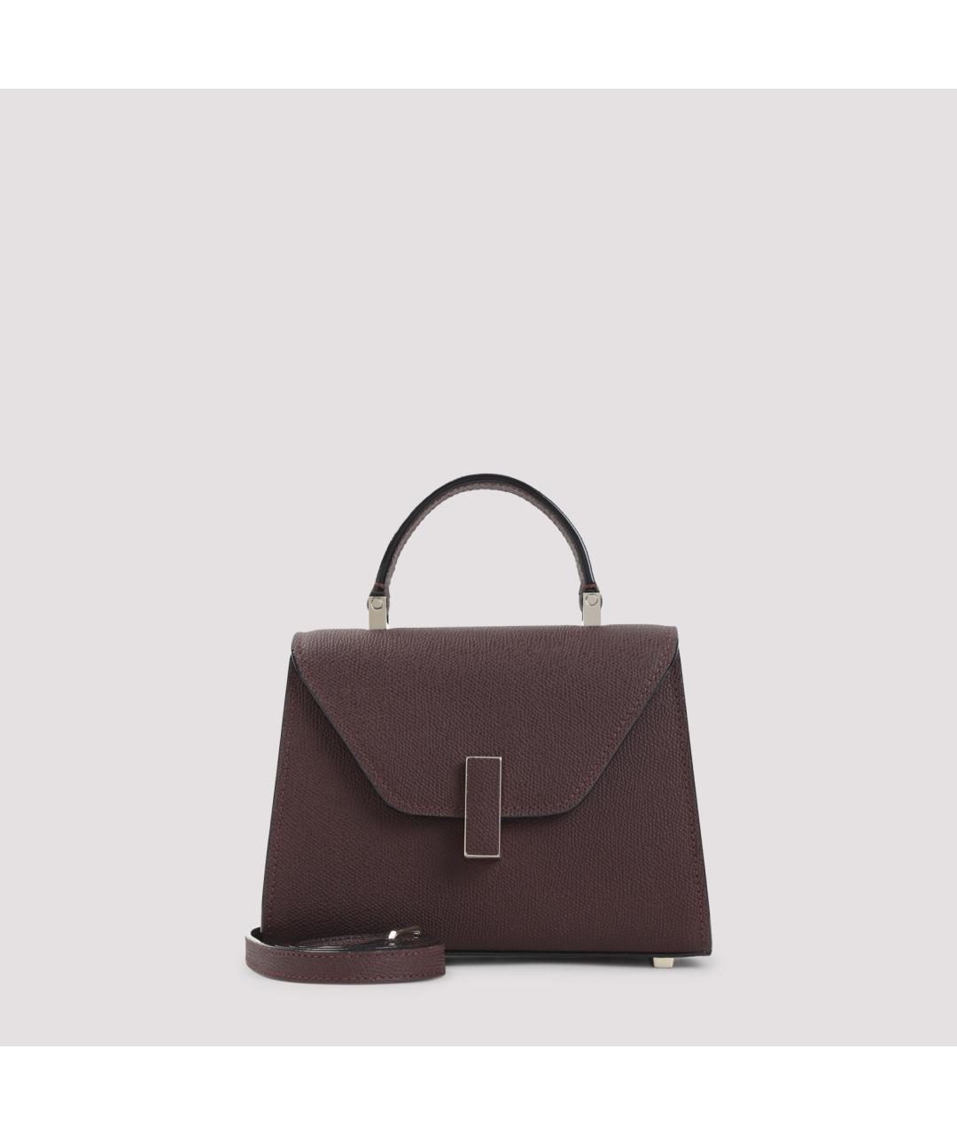 VALEXTRA Бордовая кожаная сумка тоут, фото 2