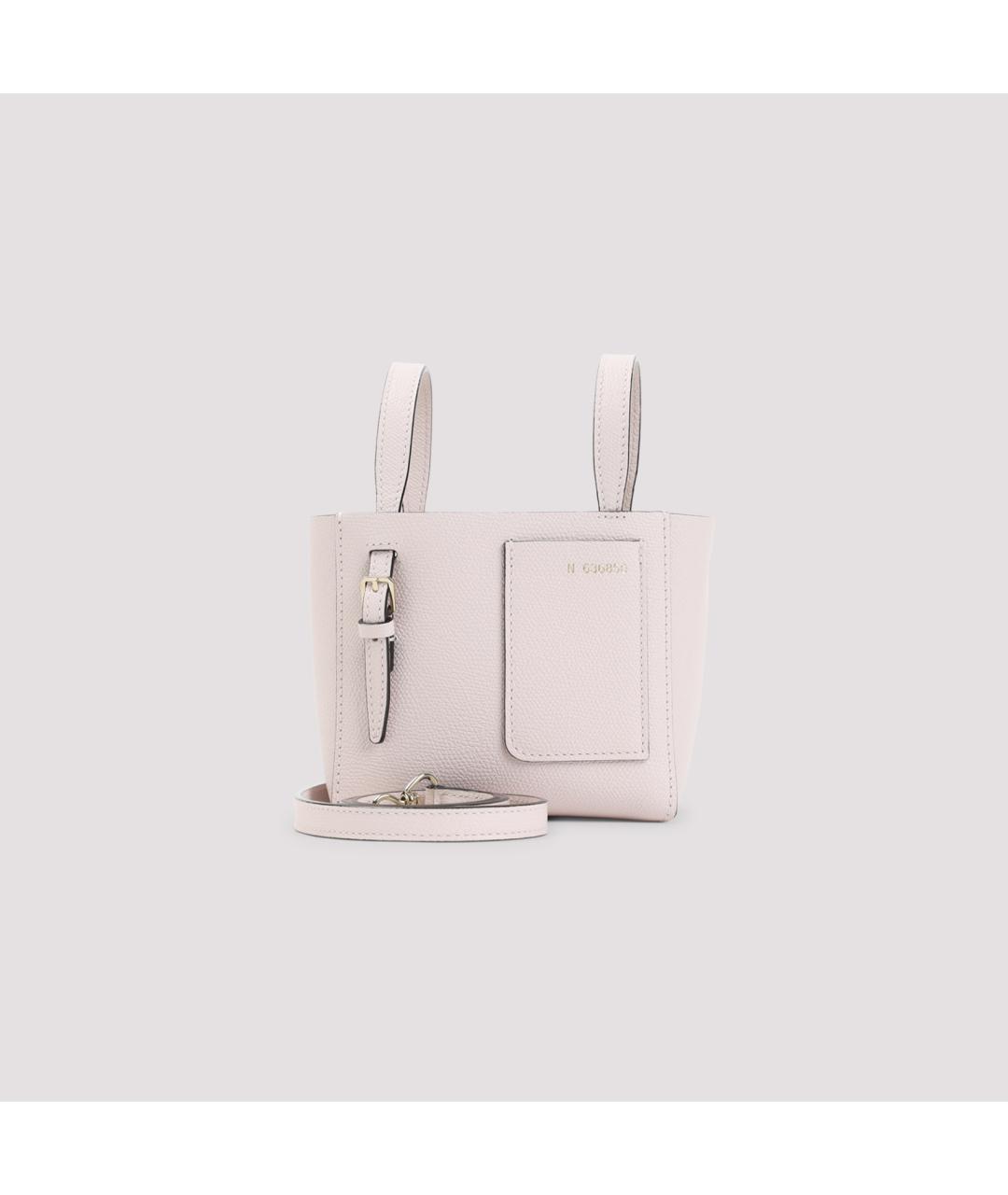 VALEXTRA Розовая кожаная сумка тоут, фото 3