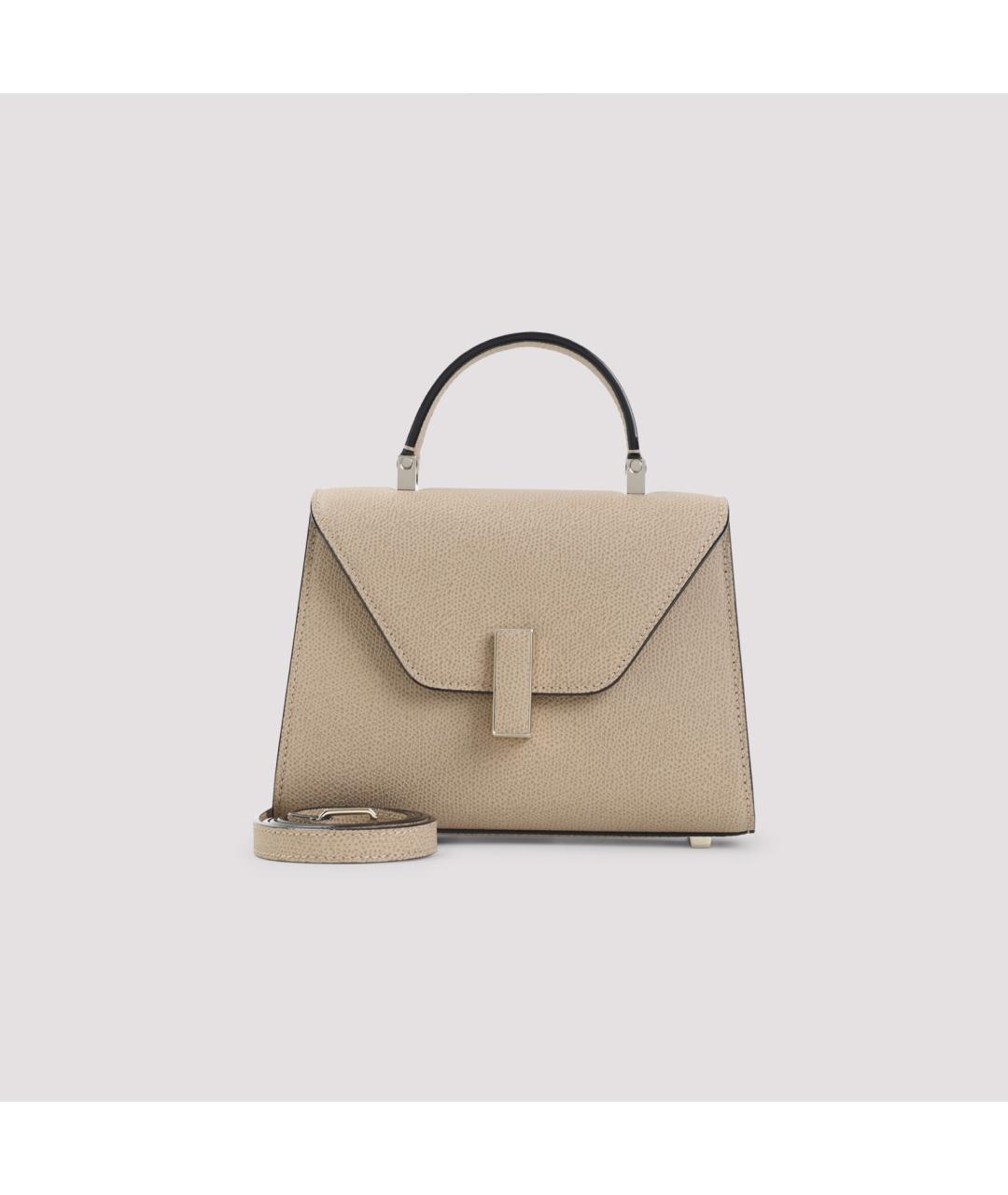 VALEXTRA Бежевая кожаная сумка тоут, фото 3