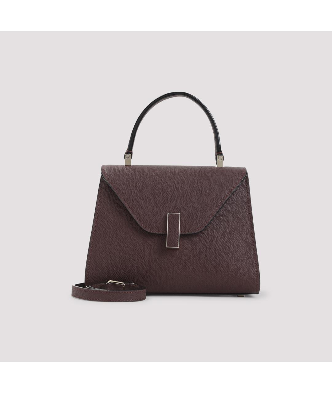 VALEXTRA Бордовая кожаная сумка тоут, фото 3