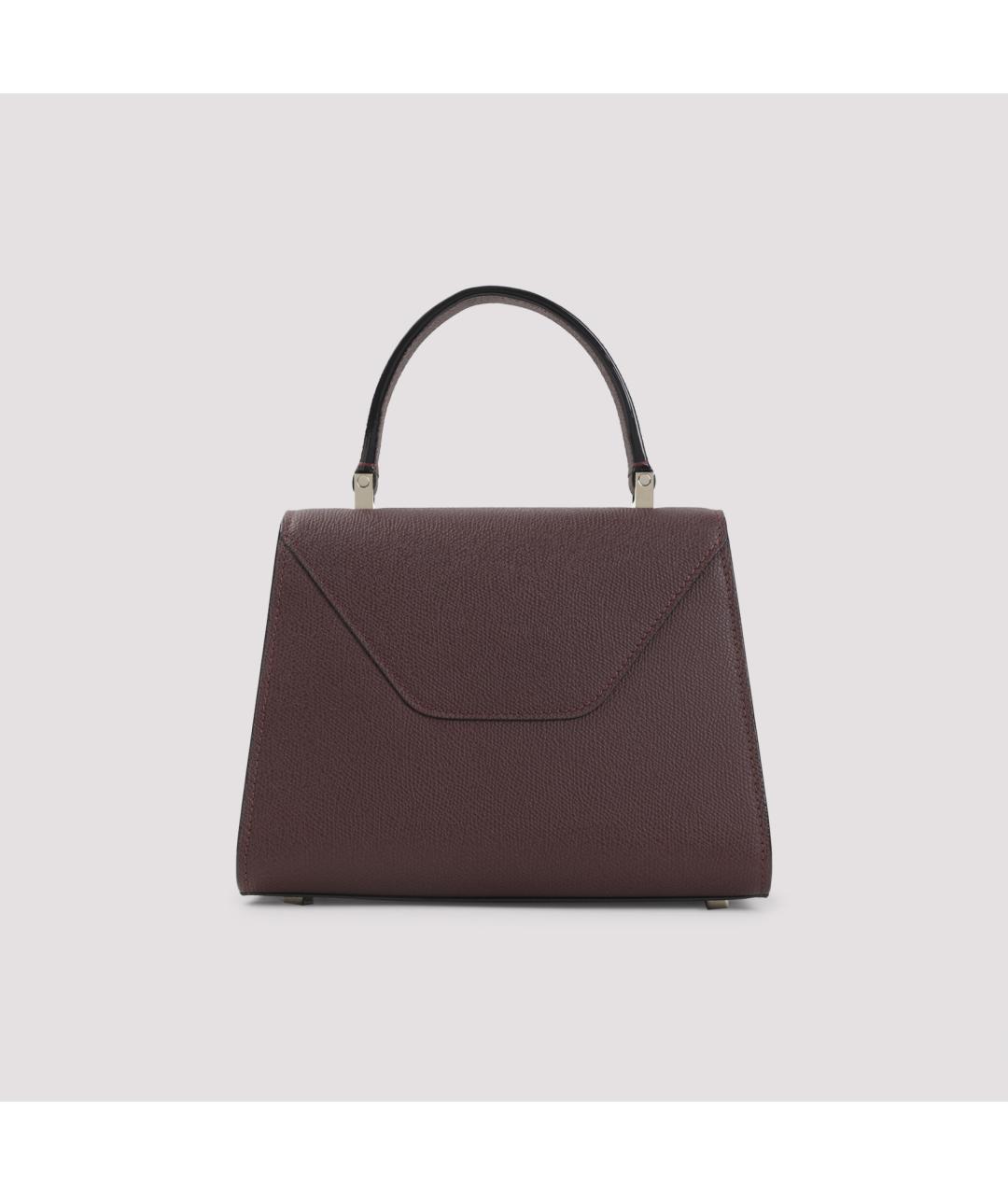 VALEXTRA Бордовая кожаная сумка тоут, фото 4